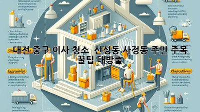 대전 중구 이사 청소 ✨ 산성동, 사정동 주민 주목! 꿀팁 대방출 🍯